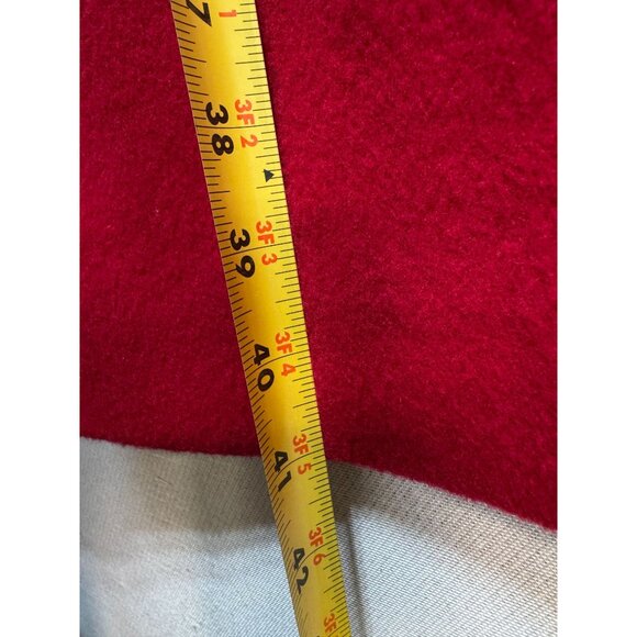 Anne Klein Lambswool Long Coat Womens 8 Red Button Front Winter Collared Casual - Picture 5 of 12